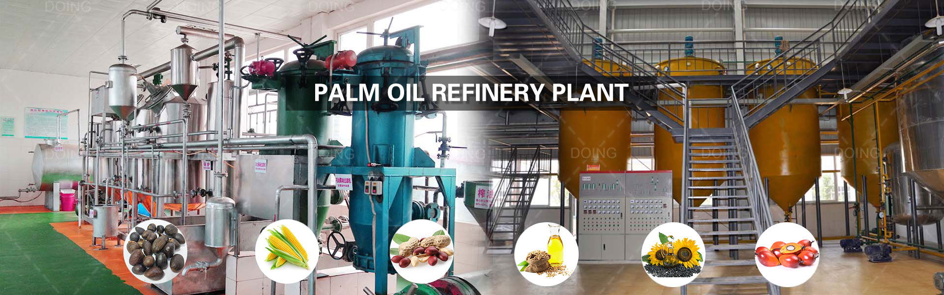 Mini palm oil refinery plant