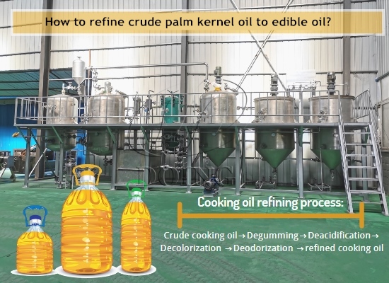 How to refine crude palm kernel oil into edible oil, and what oils can be processed by palm kernel oil refining machine?