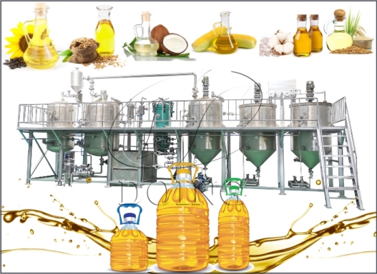 How do you refine crude cooking oil to vegetable oil?