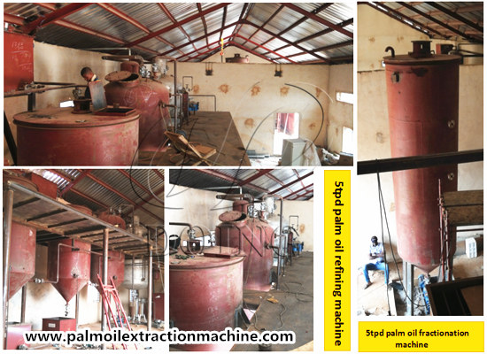 What are the procedures of the 20 tons of palm oil refinery workshop per day?