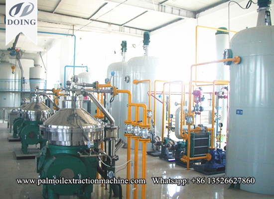Palm oil refining process machinery