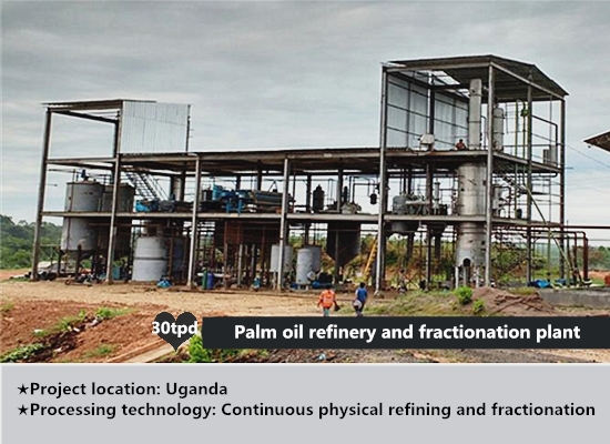 30tpd palm oil refinery and fractionation plant project in Uganda