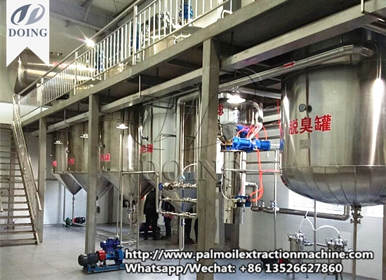 Batch type palm oil refinery plant