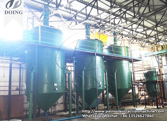 Batch type palm kernel oil refinery plant