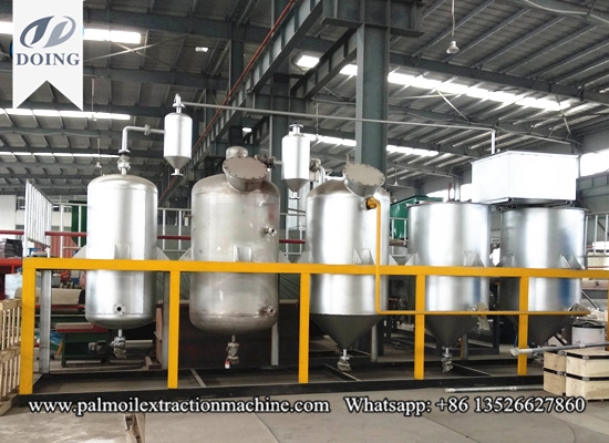 Mini palm oil refinery plant, 2tpd palm oil refining machine video with voice explanation