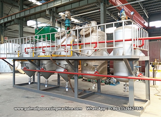 How many types of palm oil refining equipment manufactured by Glory Company?